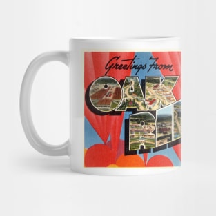 Greetings from Oak Ridge Tennessee - Vintage Large Letter Postcard Mug